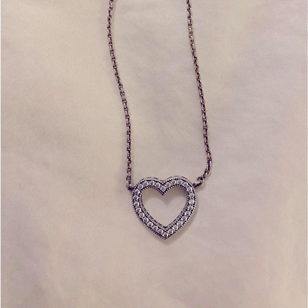 Sparkling Open Heart Necklace by Pandora